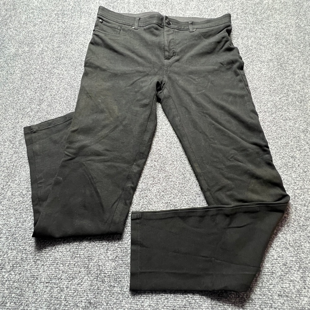 Chico's So Slimming Black Straight Leg Pants Size 0.5 Regular Stretch Ponte - Picture 2 of 9
